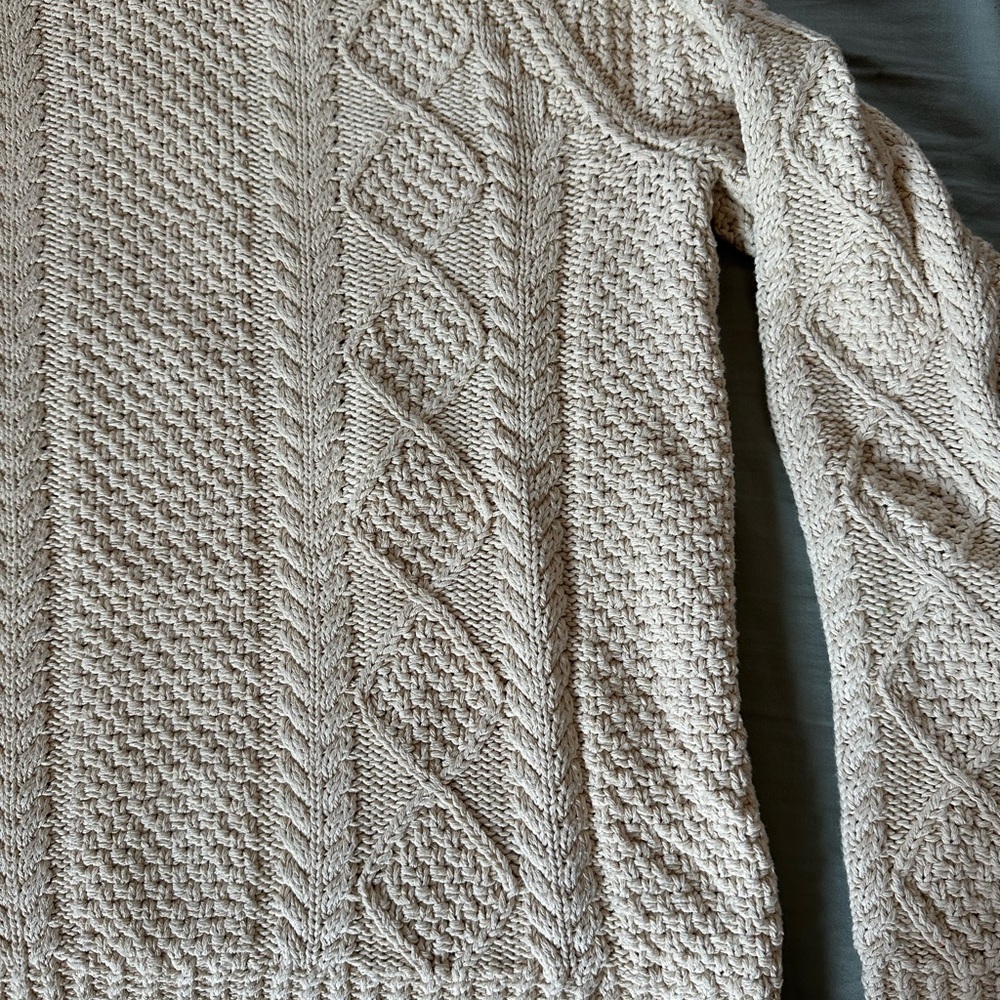 Cream Cable Knit Sweater